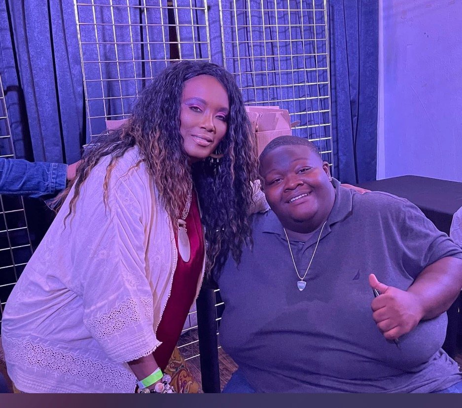 Angela R. Buffington connecting with a community member at an event